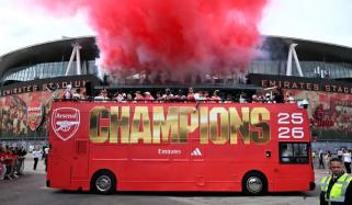 Arsenal trophy parade: Thousands descend on North London despite UCL miss