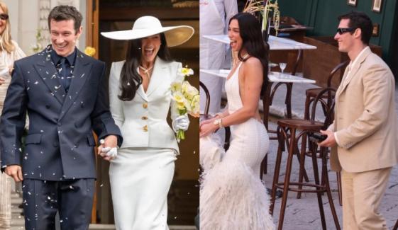 Dua Lipa, Callum Turner say 'I do' again in Palermo with Elton John surprise gig