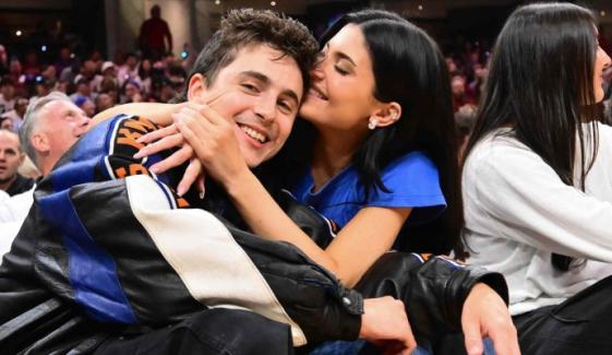 Timothée Chalamet wraps Kylie Jenner in arms as Knicks clinch historic Game 4 win