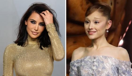 Kim Kardashian swoons over Ariana Grande as she attends singer’s electric LA show