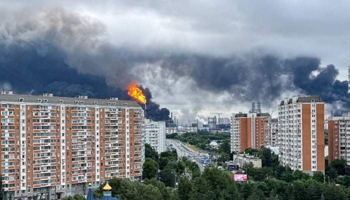 Moscow oil refinery up in flames after Ukrainian’s largest drone attack