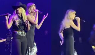 Taylor Swift, Lainey Wilson team up for surprise performance at Travis Kelce event