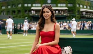 Ananya Panday turns heads in scarlet red dress at Wimbledon 2026
