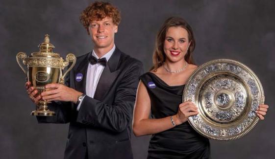 Jannik Sinner, Linda Nosková show off dance moves at Wimbledon Champions’ Ball