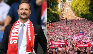 Norway's Crown Prince surprises football team with special welcome, leaving fans amazed 