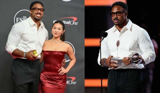 Myles Garrett shares sweet moment with Chloe Kim after dual ESPY win