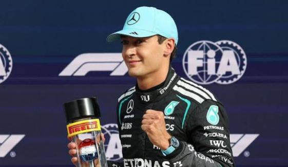 F1 Dutch GP: George Russell wins Zandvoort sprint ahead of Leclerc and Norris