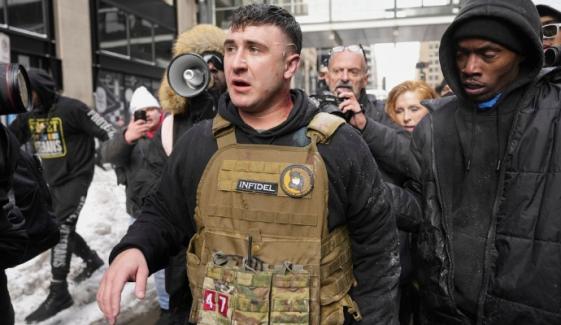 Jake Lang arrested after vehicles drive onto sidewalk during Minneapolis protest 