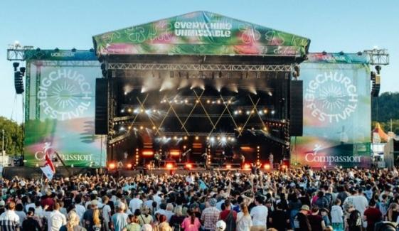 Six injured as large sign collapses at Big Church festival in West Sussex