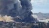 Huge fire breaks out near Wembley Stadium: 125 firefighters battle Neasden industrial estate blaze