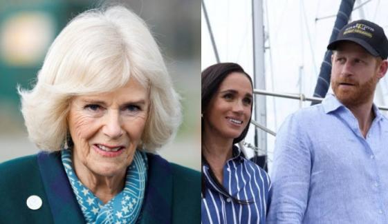 Queen Camilla sends key message in major outing as Harry, Meghan returned to UK 