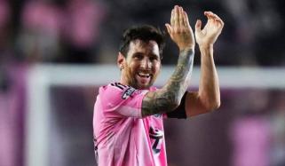 Lionel Messi celebrates new milestone in record breaking Inter Miami win