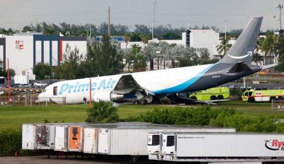Amazon cargo plane crash kills at least 5, strikes multiple ground vehicles