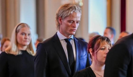 Marius Borg Høiby spotted at King Harald's funeral amid house arrest over heinous charges
