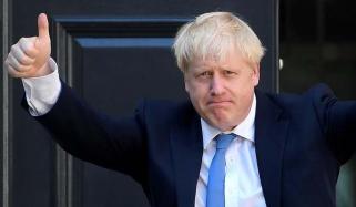 Boris Johnson slams Putin after Russian drone strikes train behind his