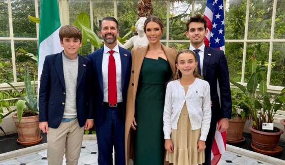Bettina Trump gives rare glimpse at bond with stepkids post-Ireland trip