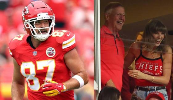 Travis Kelce hits new NFL milestone as Taylor Swift shows off wedding ring