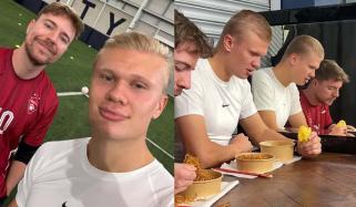 Erling Haaland collaborates with MrBeast to recreate viral meme: ‘Iconic’