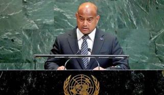 David Adeang announces at UN Nauru will now be known as Naoero