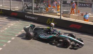 Antonelli suffers smoky setback in Baku as Russell leads Mercedes charge