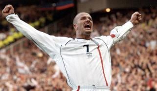  How David Beckham's iconic free-kick sent England to World Cup 25 years ago