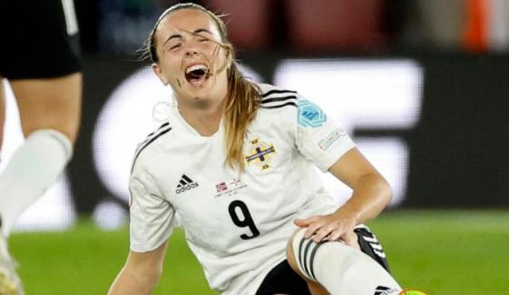 Simone Magill proves mums can play: Northern Ireland captain back training with baby Skye
