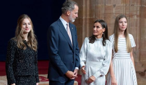 Queen Letizia, King Felipe step out with daughters on National Day: See their stylish OOTDs