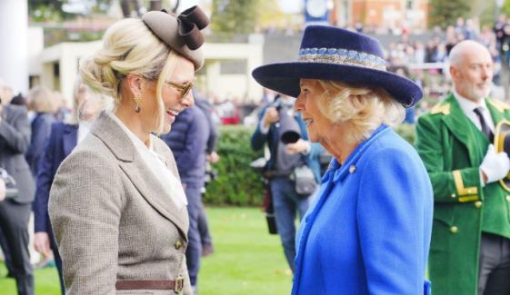 Queen Camilla, Zara Tindall make rare joint outing at Ascot on British Champions Day