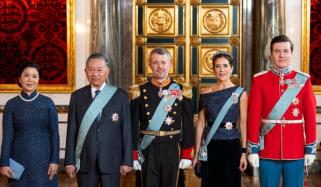 Prince Christian grabs spotlight as he makes state banquet debut with Frederik, Mary