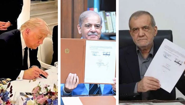 ایران امریکا امن معاہدے کی اسلام آباد مفاہمتی یادداشت پر دستخط