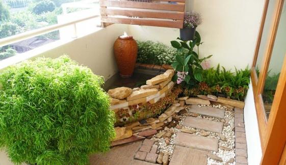 Small Garden At Balcony