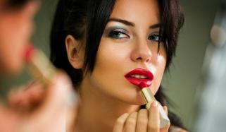 Applying Lipstick