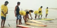 Surfing At Karachi Seaview