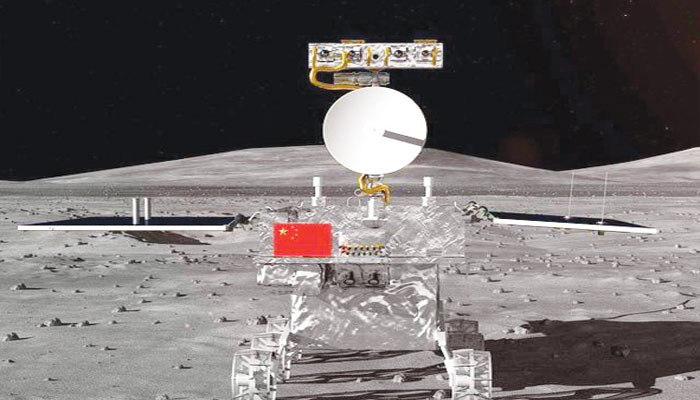 چٹانی نمونے حاصل کرنے کے لیےچینی خلائی گاڑی کی چاند پر لینڈنگ 