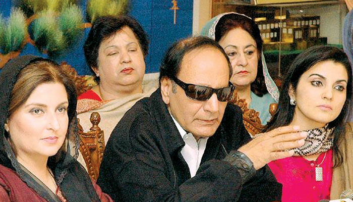 مسلم لیگ (ق) کے رہنمائوں کے ساتھ پریس کانفرنس میں شریک ہیں