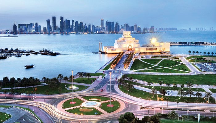 قطر کے ساحل سمندر کا ایک خوب صورت منظر