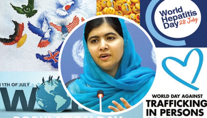 عالمی یومِ آبادی، ہیپاٹائٹس کے یوم سے ملالہ، اُڑن طشتریوں، دوستی کے ایام تک
