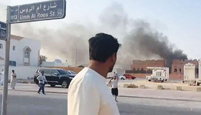 دوحہ میں اسرائیلی حملے کے بعد کا منظر