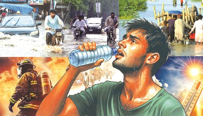 گرمی سے جھلسے، ڈوبے رہے پانی میں