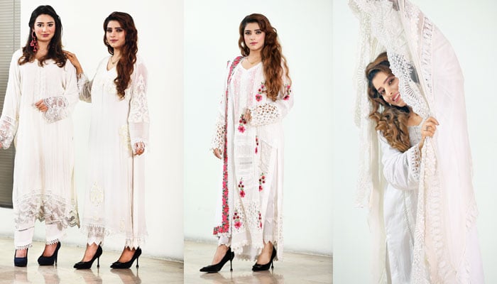 دودھیا سفید رنگ ... کھلا ہو باغ میں جیسے کوئی سفید گلاب ...