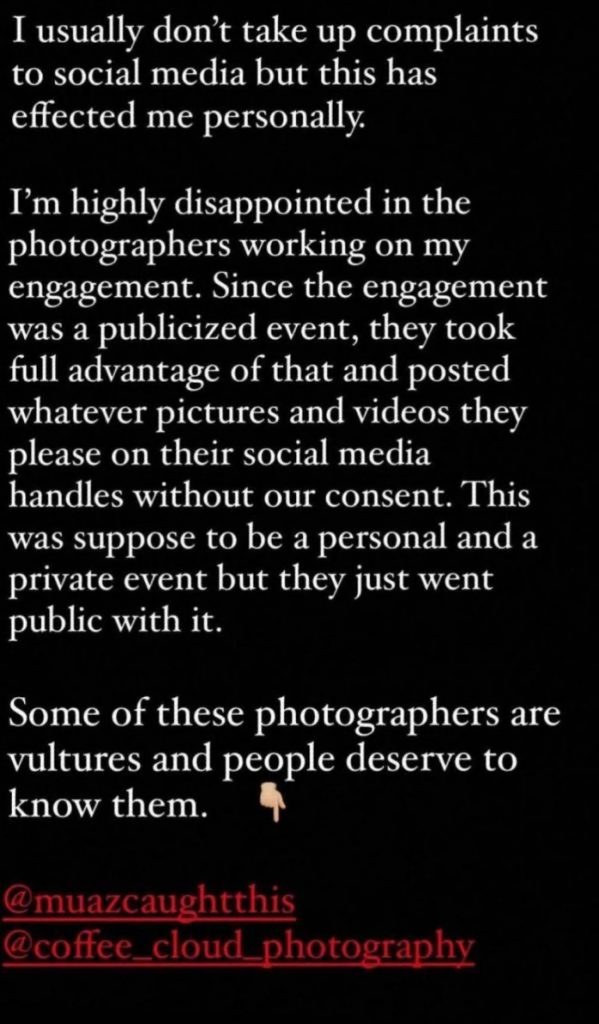 Shahveer Jafry accuses photographers for publicly posting his engagement pictures