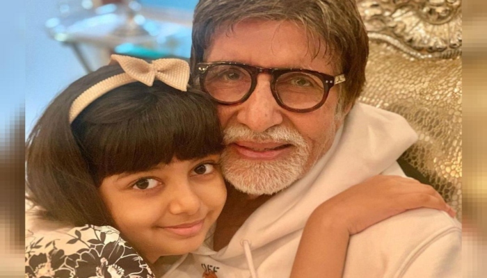 Amitabh Bachchan’s grand daughter Aaradhya joins him in a music recording session