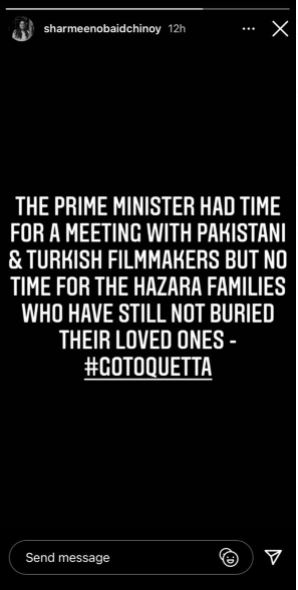 Sharmeen Obaid Chinoy drops truth bombs at Imran Khan after he rejected to go to Quetta