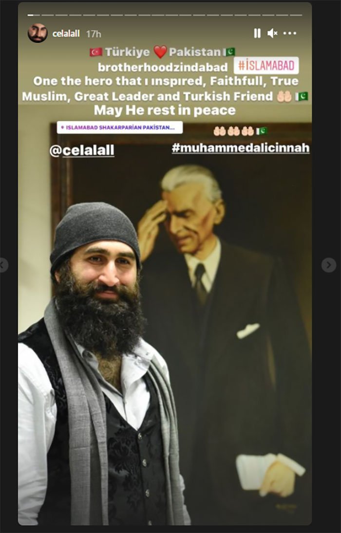 'Ertugrul' star Celal AL pays tribute to Quaid-e-Azam Muhammad Ali Jinnah