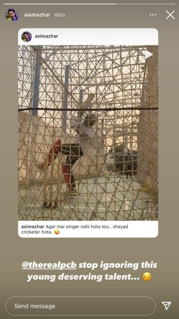 Asim Azhar flaunts amazing batting skills, says PCB cannot ignore this young talent