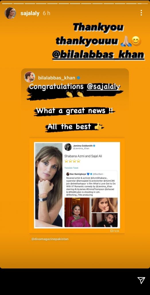 Celebrities lauds Sajal Ali for marking her achievement with the Hollywood project