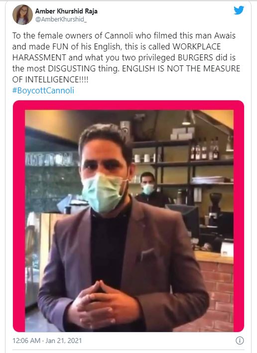 Twitter in rage after Islamabad restaurant owners mock manager over his English
