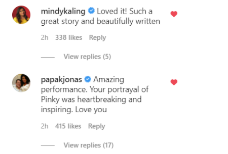 Priyanka Chopra Jonas receives all the praise from father-in-law for her performance in 'The White Tiger'