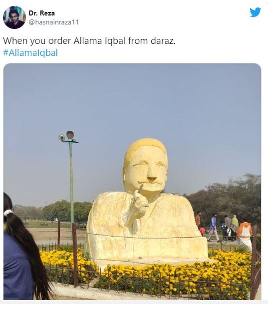 Pakistanis react to New Sculpture of Allama Iqbal in Lahore