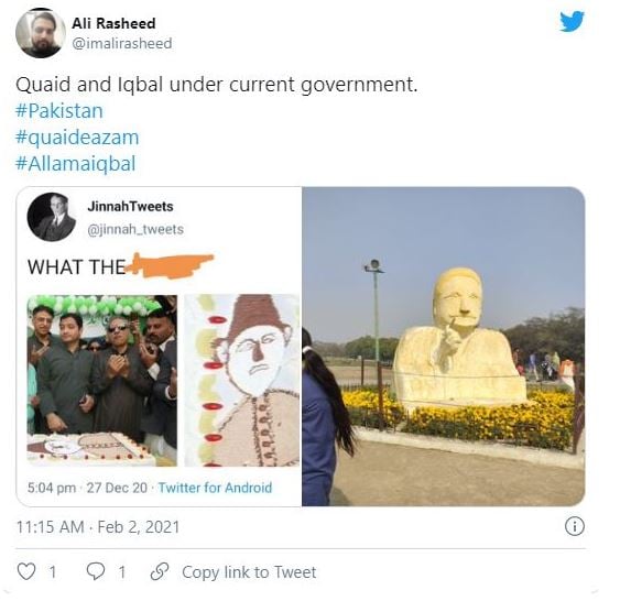 Pakistanis react to New Sculpture of Allama Iqbal in Lahore
